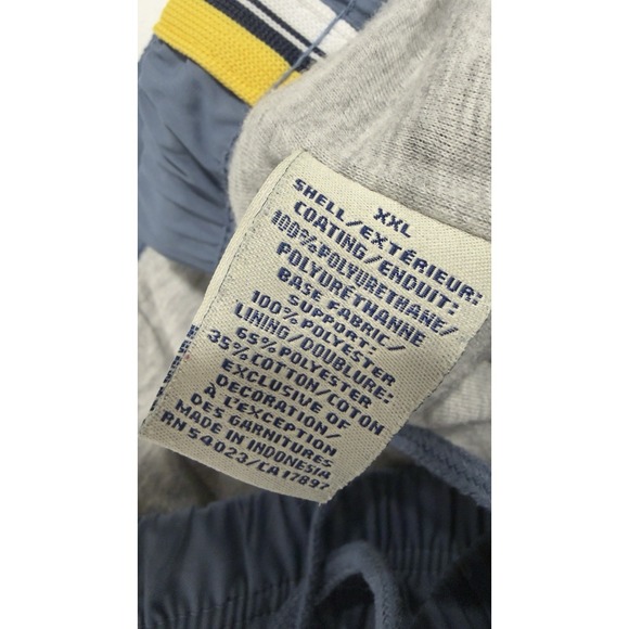 VTG Old Navy 2 Piece Blue Yellow Lining Cotton Track Suit Jacket Pants XXL Y2K - Picture 13 of 16